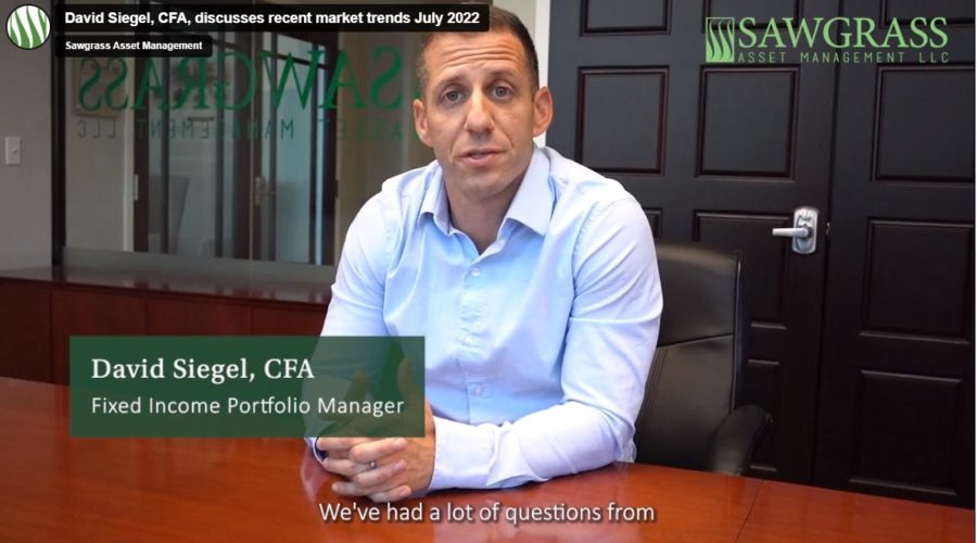 David Siegel, CFA, discusses recent market trends